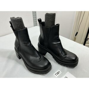 Womans Excellent Condition Mia Pull On Chunky Platform Boots 9 Black